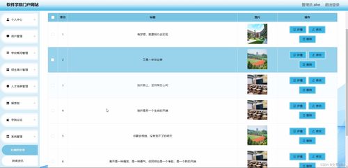 java ssm計算機畢業(yè)設計java軟件學院門戶網(wǎng)站u09k9